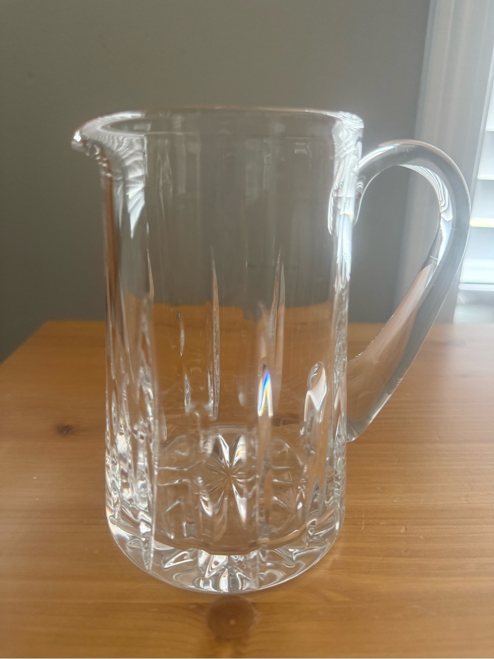 Stuart Clear Crystal Glass Pitcher/Jug with Handle